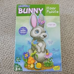 Shimmery Bunny Floor Puzzle